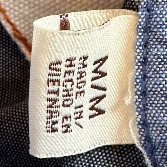 Weatherproof blue & black plaid 100% cotton casual button down shirt size m - Picture 7 of 8